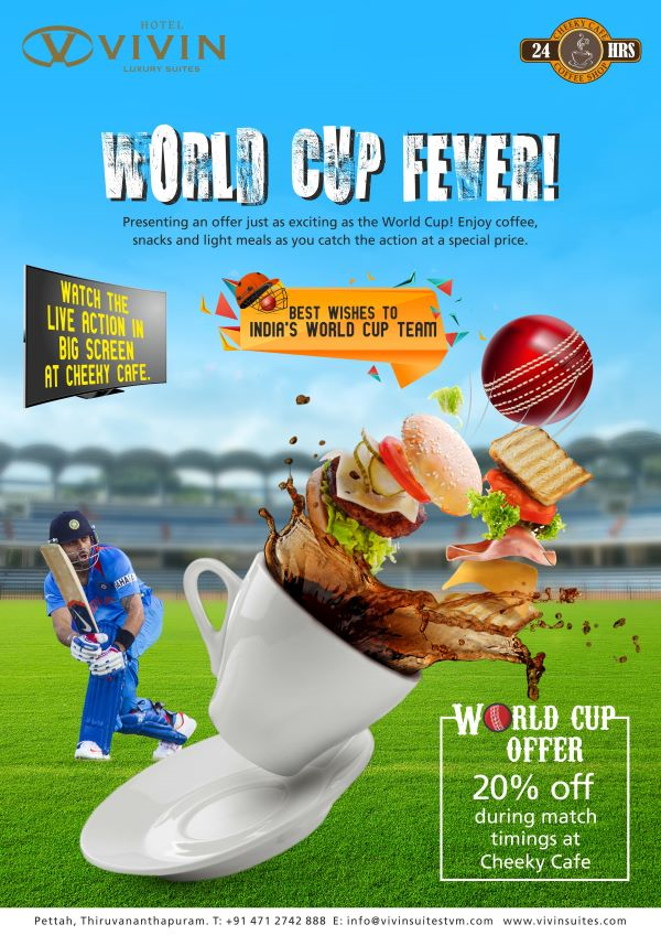 Poster for ICC Worldcup promotion at vivin